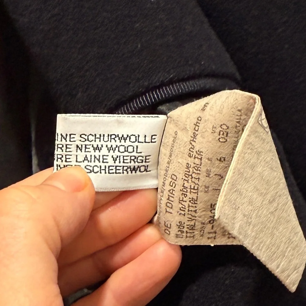 HUGO BOSS Men Pure New Wool Overcoat Coat 42R Classic Preppy Old Money Italy‎